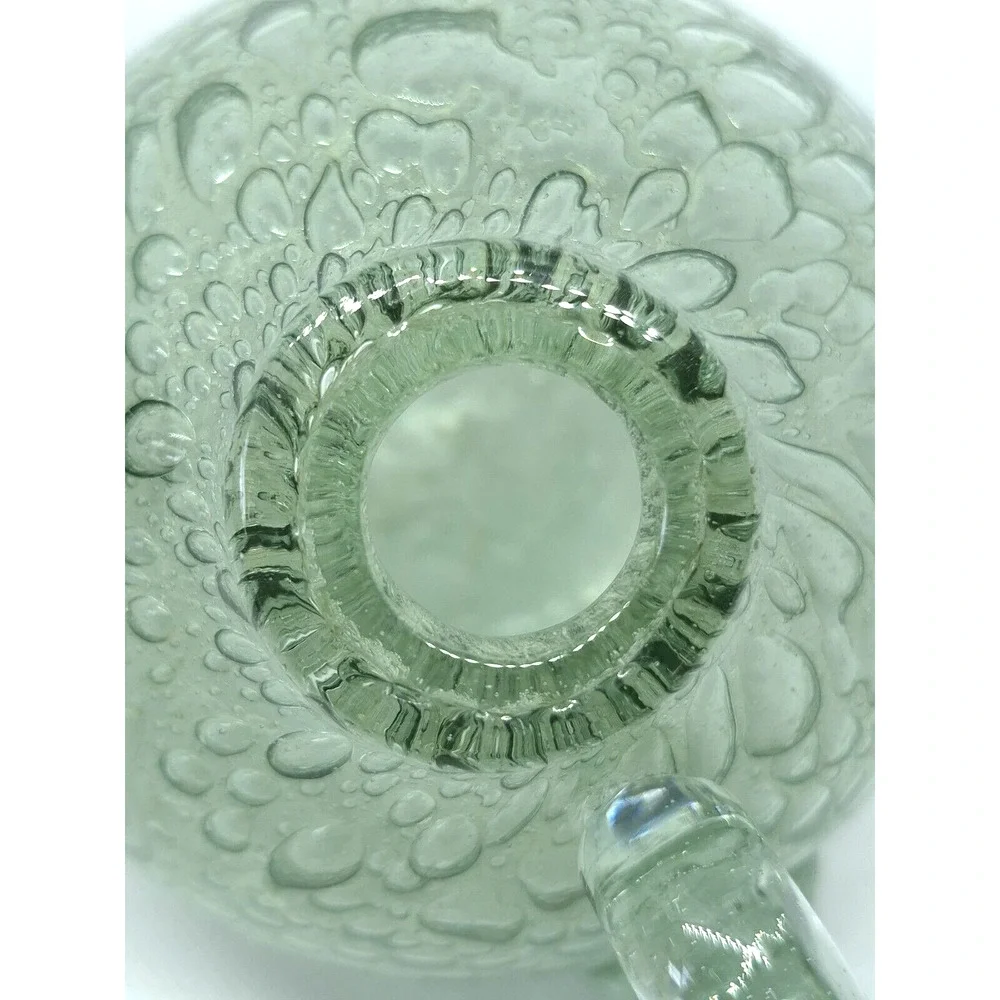 Ture Berglund Bubble Glass Jug 1940s Vase Handle Sweden Unmarked Skansens